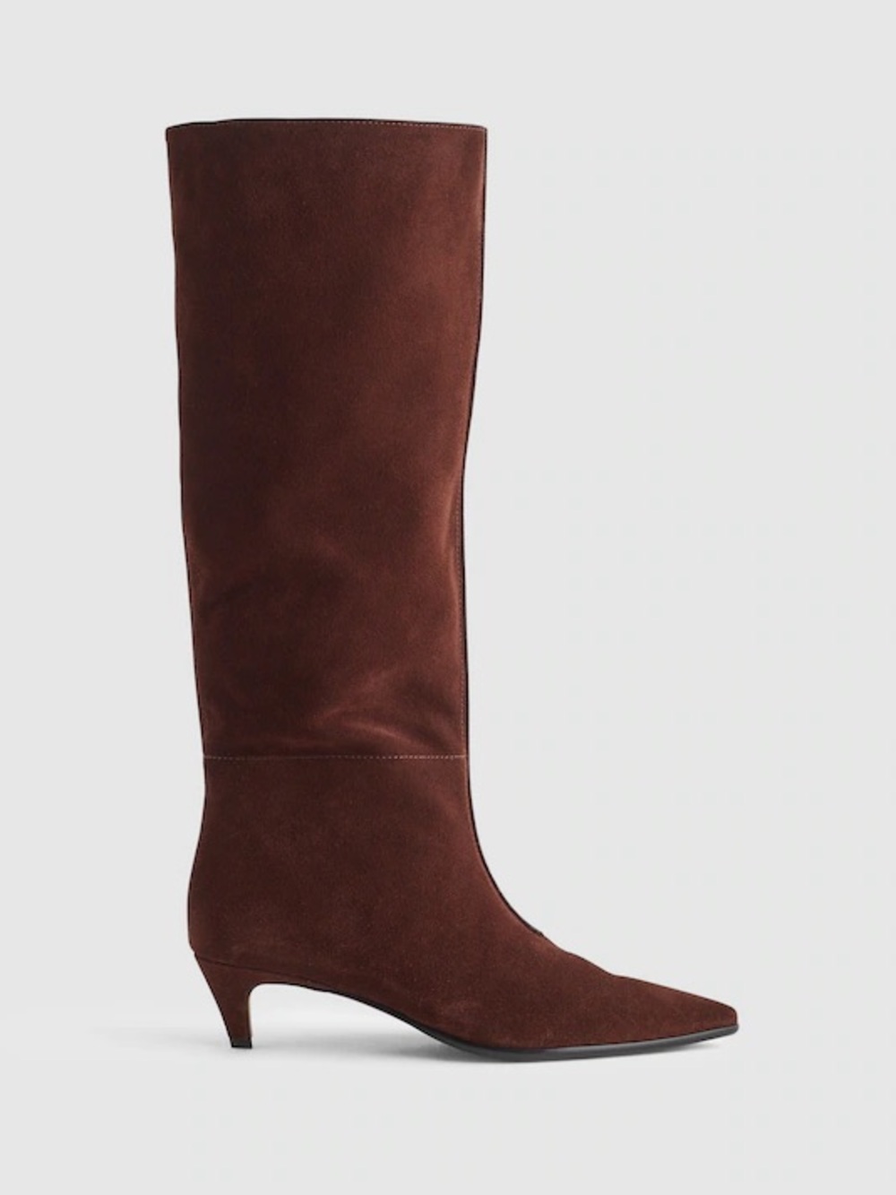 Madewell The Emilie Tall Boot in Suede Chocolate Raisin Size 10 $348 NX078 - Picture 3 of 7